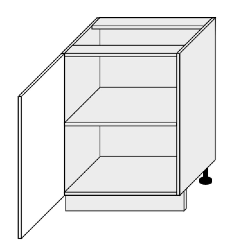ArtExt Kuchyňská skříňka spodní, D1D / 60 Rimini Barva korpusu: Grey - main (1)