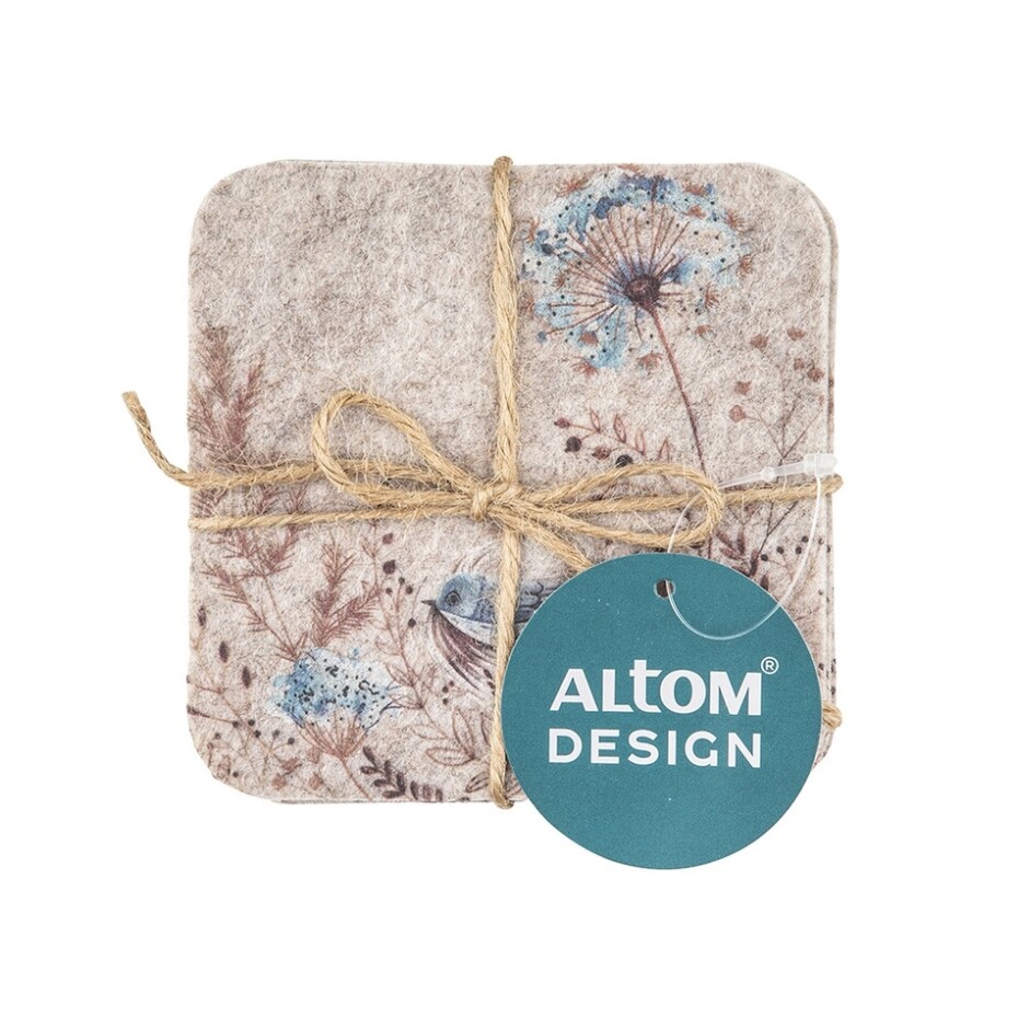 Altom Plstěná podložka pod hrnek Serenity 10 x 10 cm, sada 4 ks - main (2)