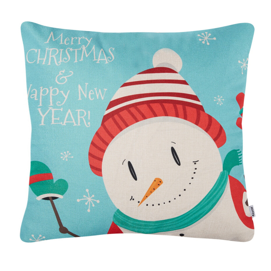 4Home Vánoční povlak na polštářek Happy Snowman, 45 x 45 cm - main (0)