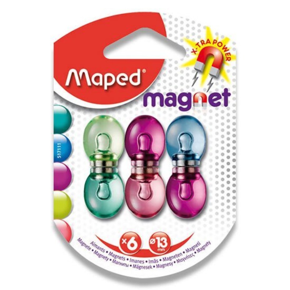 Maped - Magnety silné transparentní (6ks) - main (0)