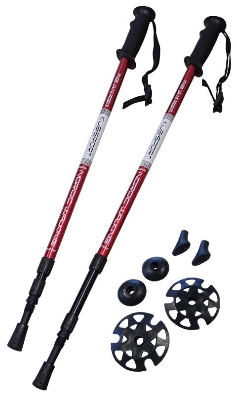 Kubisport Trekingové hole - 1 pár s příslušenstvím červené - main (0)
