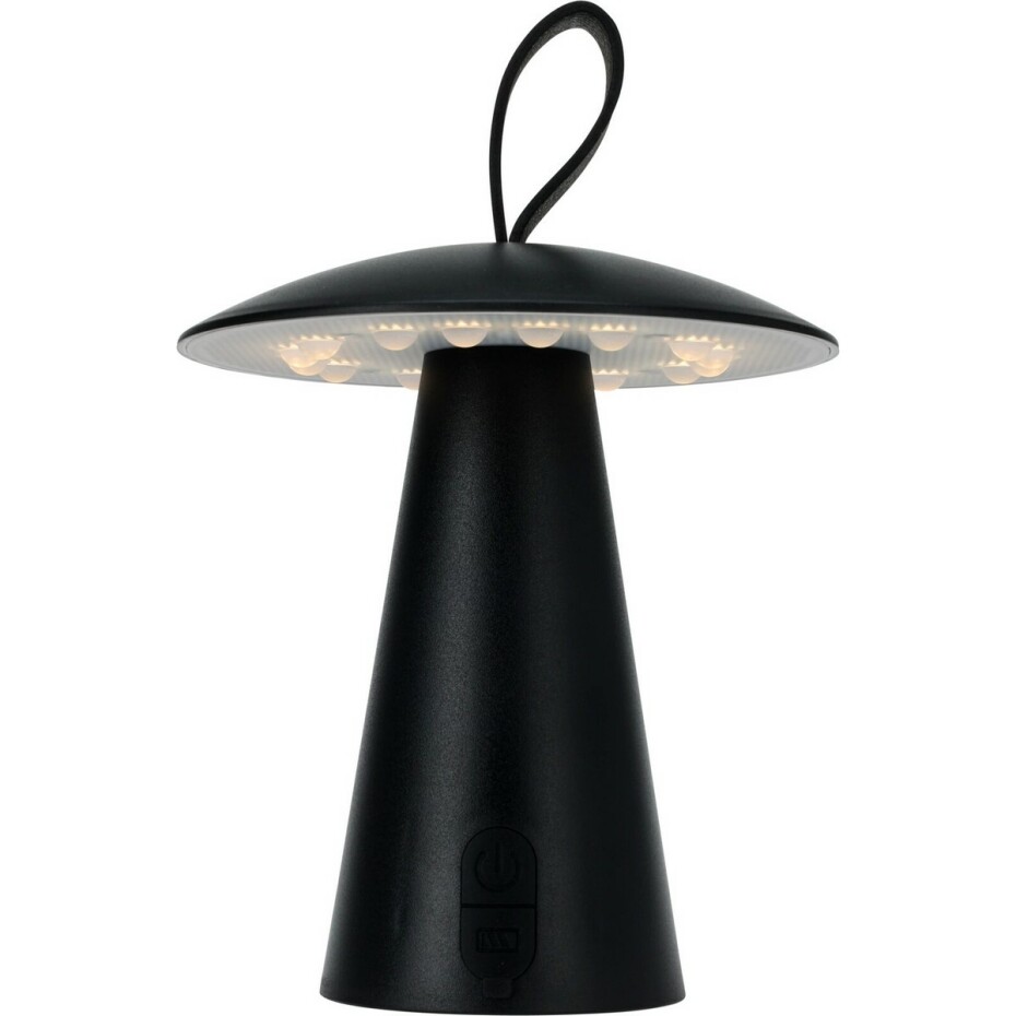 Stolní venkovní přenosná LED lampa Boise, černá, USB, 15 x 17 cm, plast - main (0)