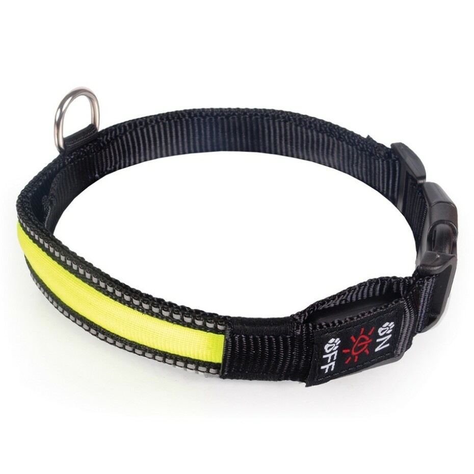 LED obojek dobíjecí USB/vel.M 40-50cm/ zelený - main (0)
