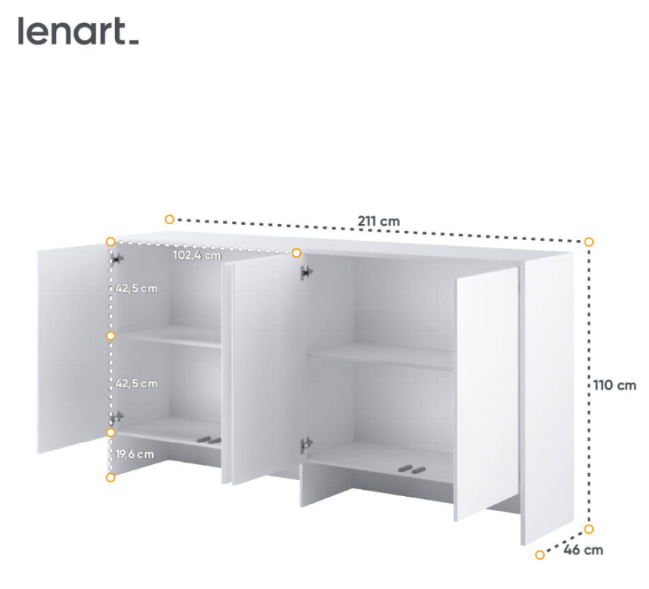Dig-net nábytek Nástavec pro sklápěcí postel Lenart BED CONCEPT BC-11 Barva: Dub artisan - main (11)