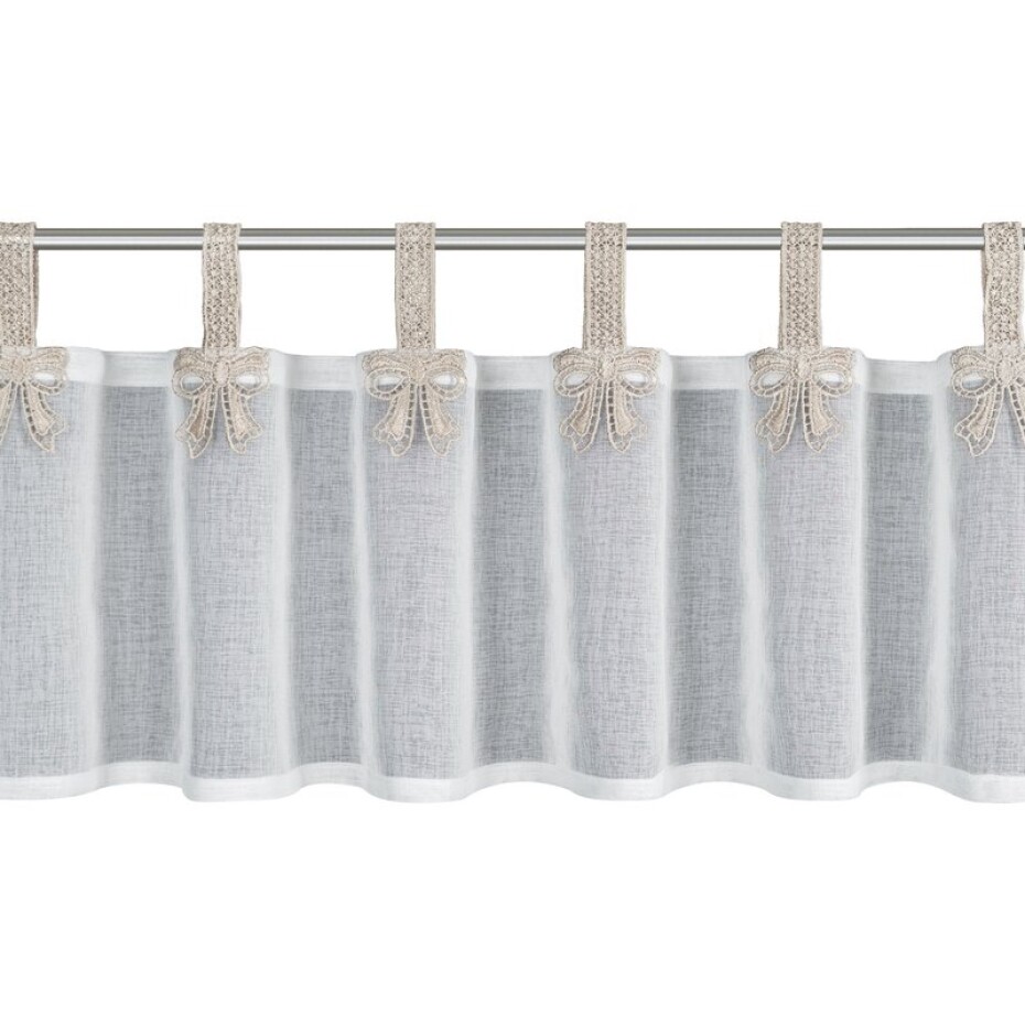 ArtFir Krátká záclona MELISA PU | bílá 150 x 30 cm - main (2)