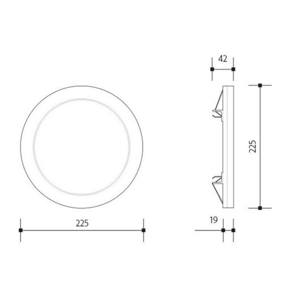 Panlux Přisazené LED svítidlo se senzorem Adapt S, pr. 22,5 cm, 18 W, IP20 - main (7)