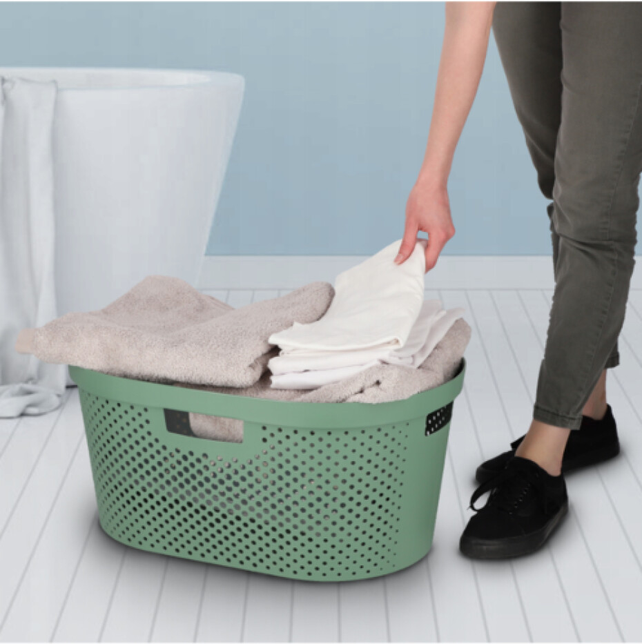 Curver Koš na čisté prádlo Infinity 39 l, zelená - main (2)