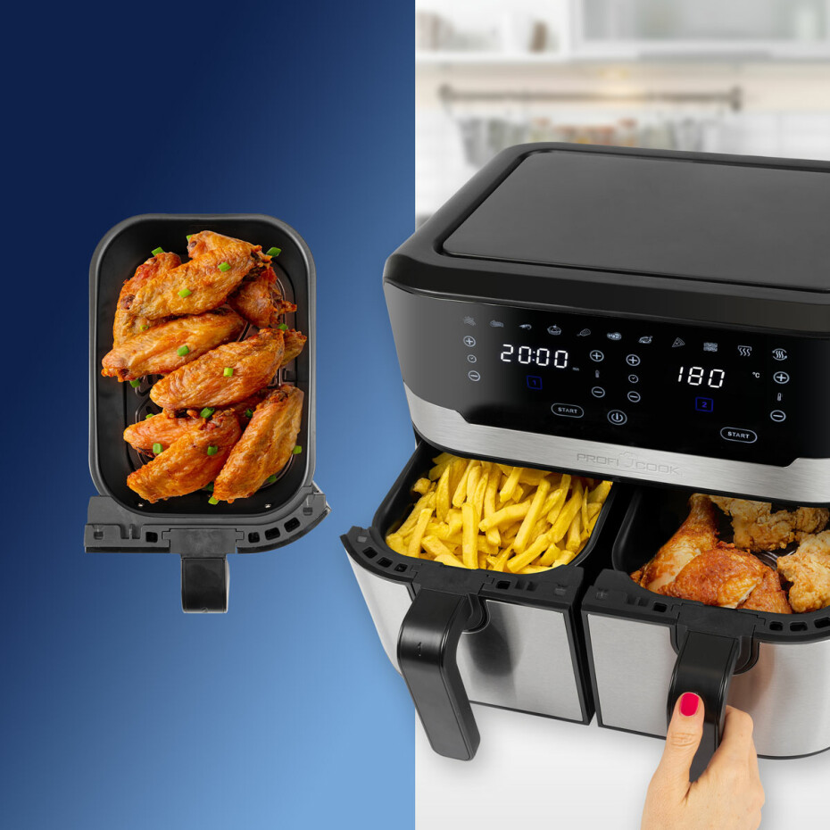 ProfiCook FR 1242 dvojitá horkovzdušná fritéza - main (7)