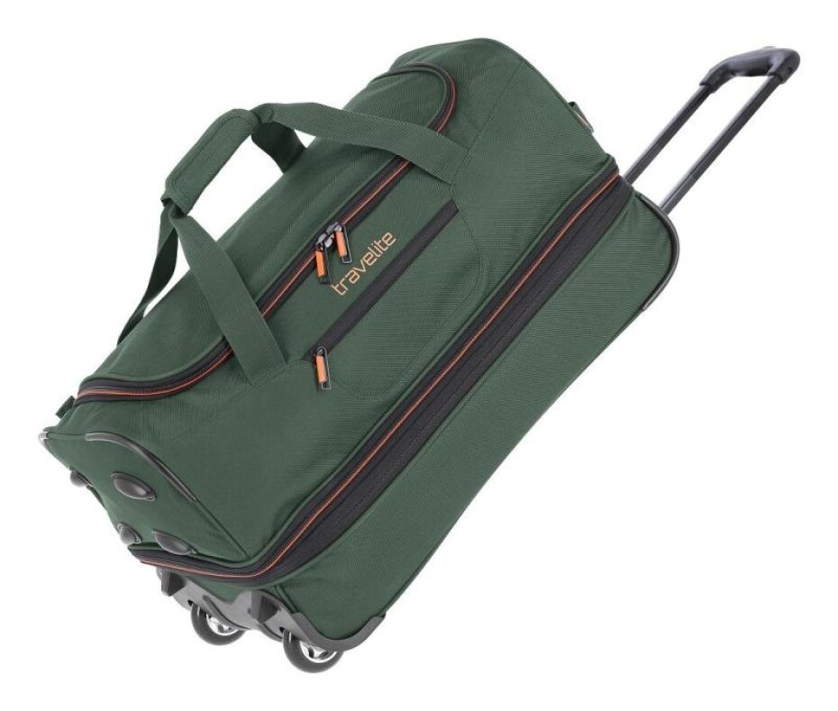 Travelite Basics Wheeled duffle S Dark green taška - main (0)