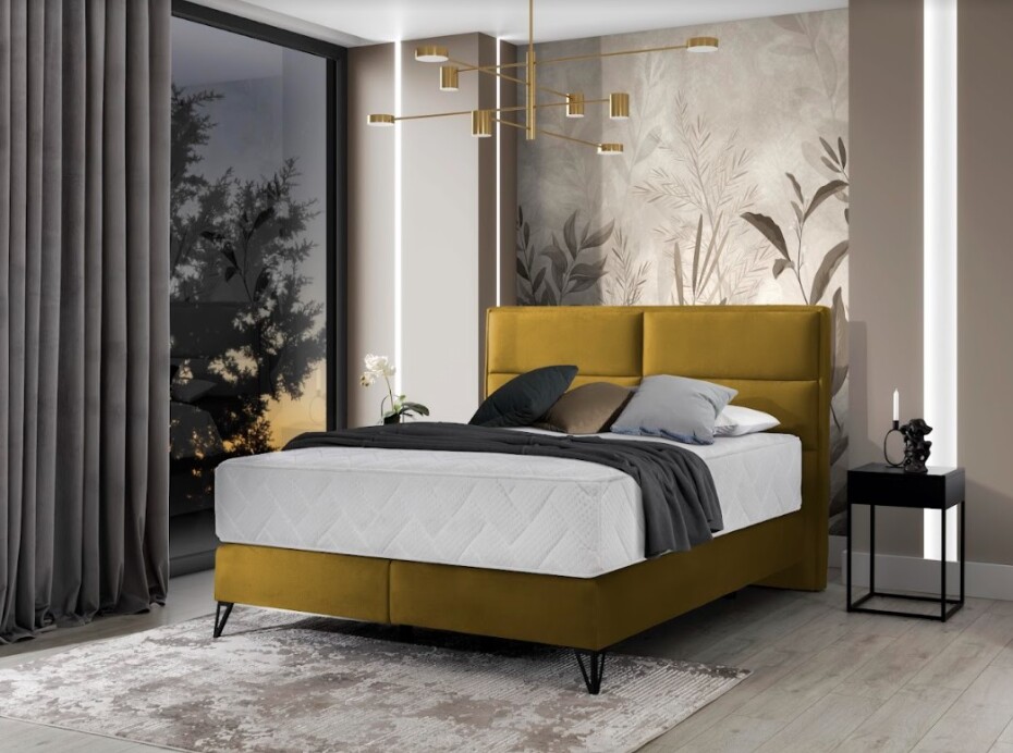 Artelta Manželská postel SAFIRO Boxspring | 140 x 200 cm Barva: Loco 04 - main (4)