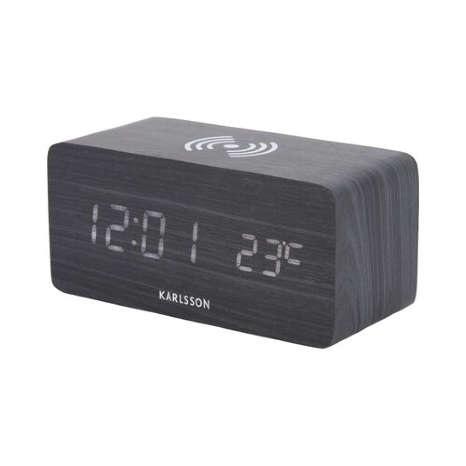 Karlsson 5933BK LED budík/hodiny s nabíjením 15 cm - main (2)