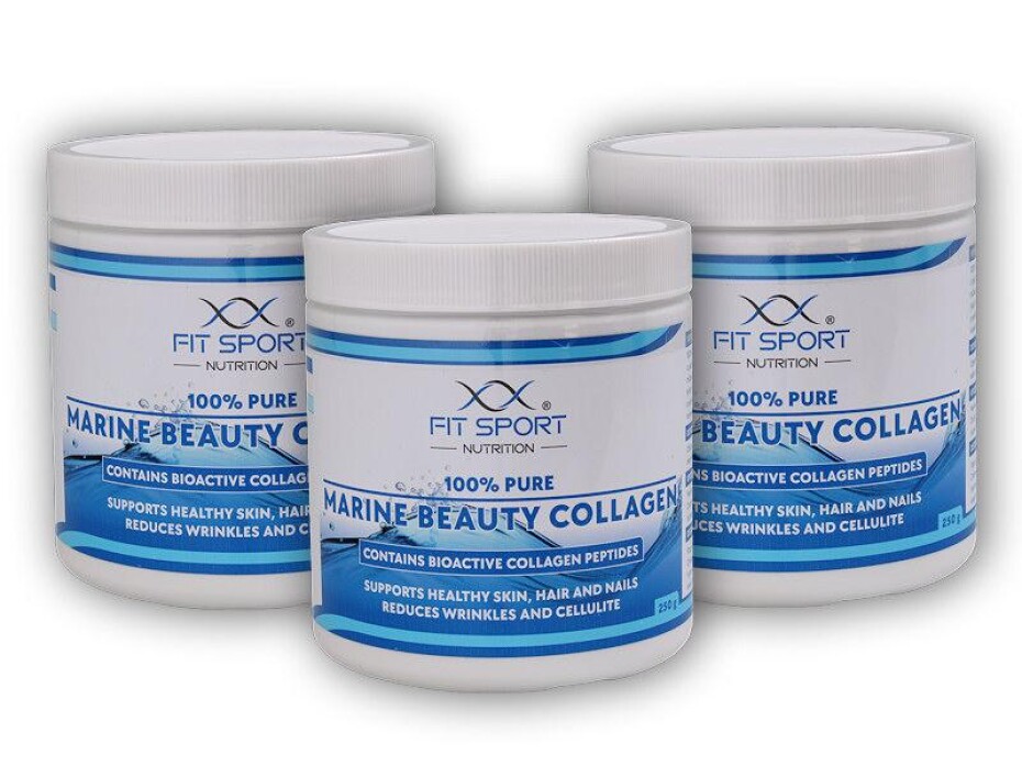 FitSport Nutrition 3x100% Pure Marine Beauty Collagen 250g Bioaktivní kolagen.peptidy VERISOL - main (0)