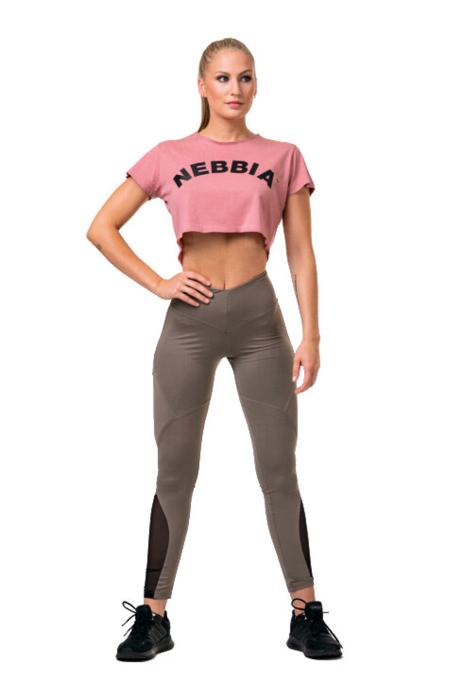 Nebbia Fit & Smart legíny s vysokým pasem 572 Mocha - main (4)