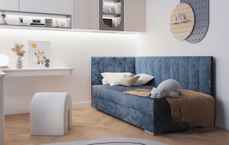 ArtBed Dětská postel COIMBRA III | modrá 90 x 200 cm - main (0)