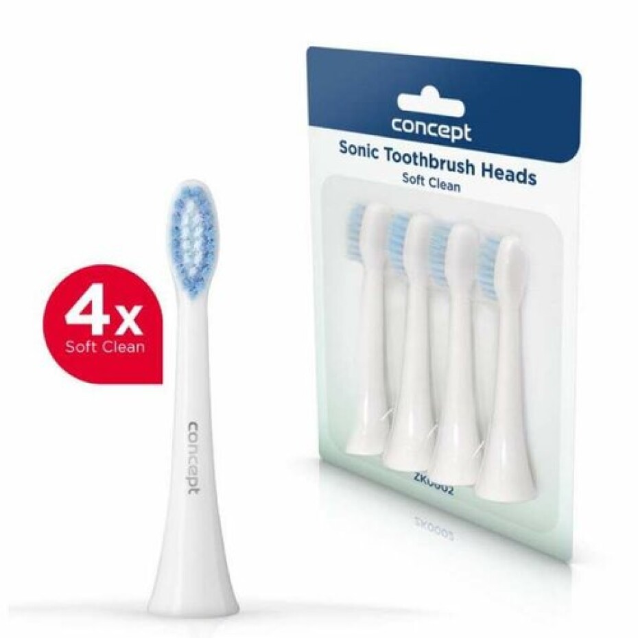 Concept ZK0002 Náhradní hlavice k zubním kartáčkům PERFECT SMILE ZK4000, ZK4010, ZK4030, ZK4040, Soft Clean, 4 ks - main (1)