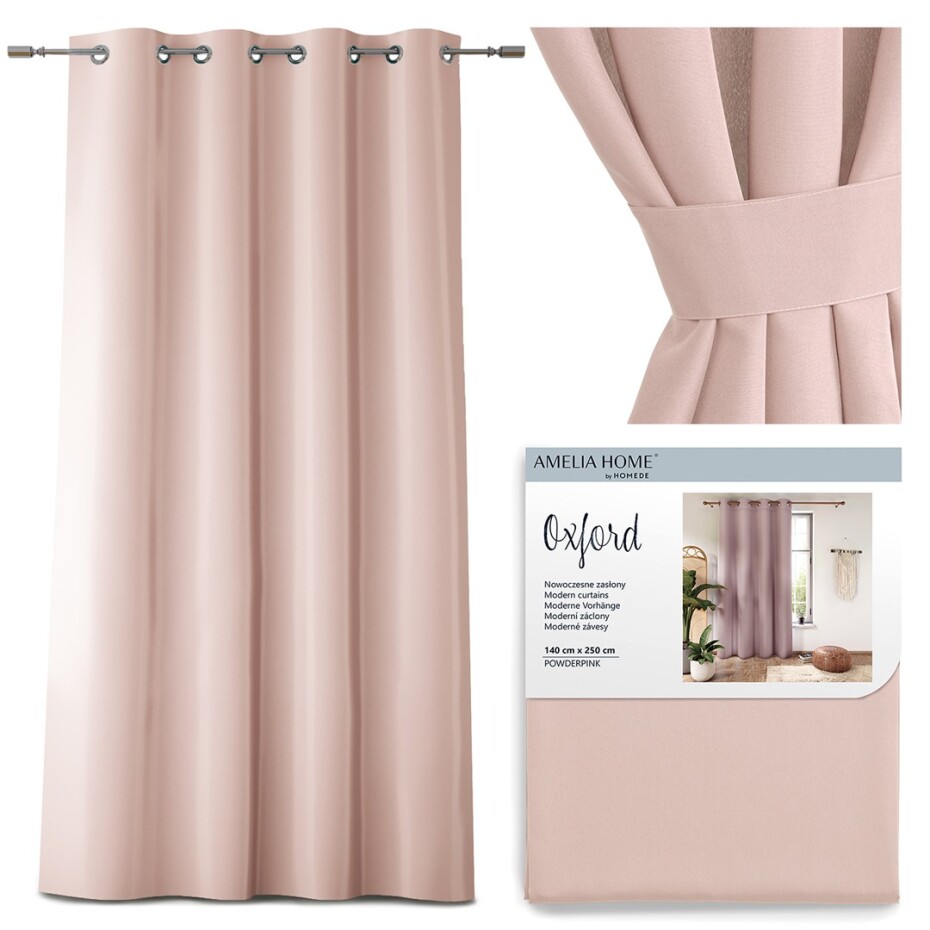 ArtFlhf Zatemňující závěs OXFORD EYELETS K | 140 x 250 cm Barva: Silver - main (18)
