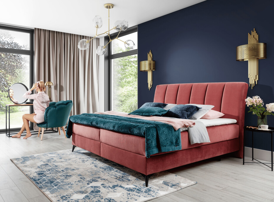 Artelta Manželská postel ADERITO Boxspring | 160 x 200 cm Barva: Paros 5 / Paros 5 - main (14)