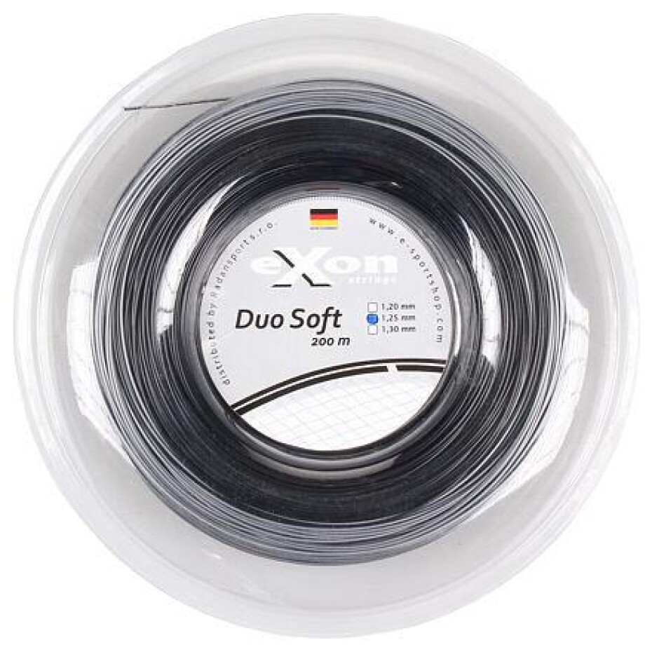 Exon Duo Soft tenisový výplet 200 m černá-stříbrná - main (0)