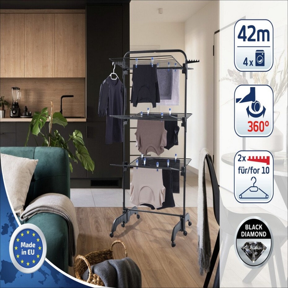 Leifheit Sušák na prádlo Comfort Tower 420 BLACK - main (1)