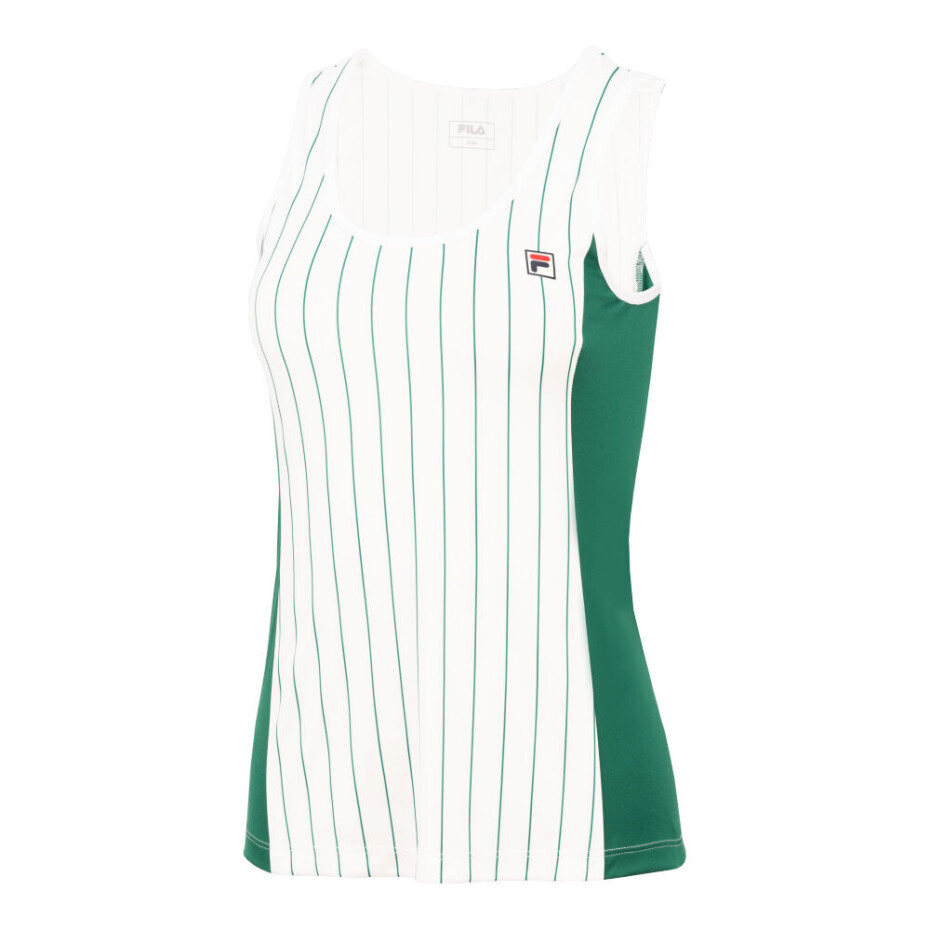 Dámské tílko Fila  Top Nina White Alyssum/Green Jacket S - main (0)