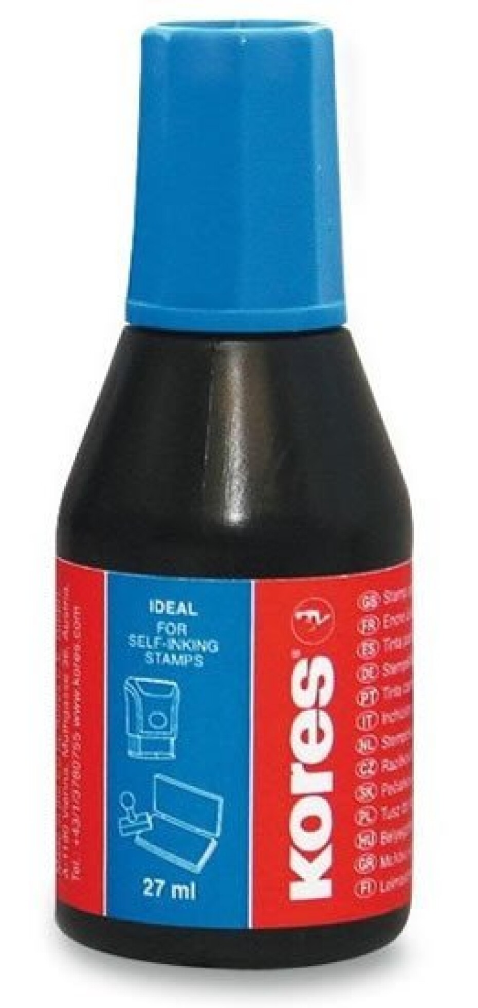 Razítkovací barva Kores - 28 ml modrá - main (0)