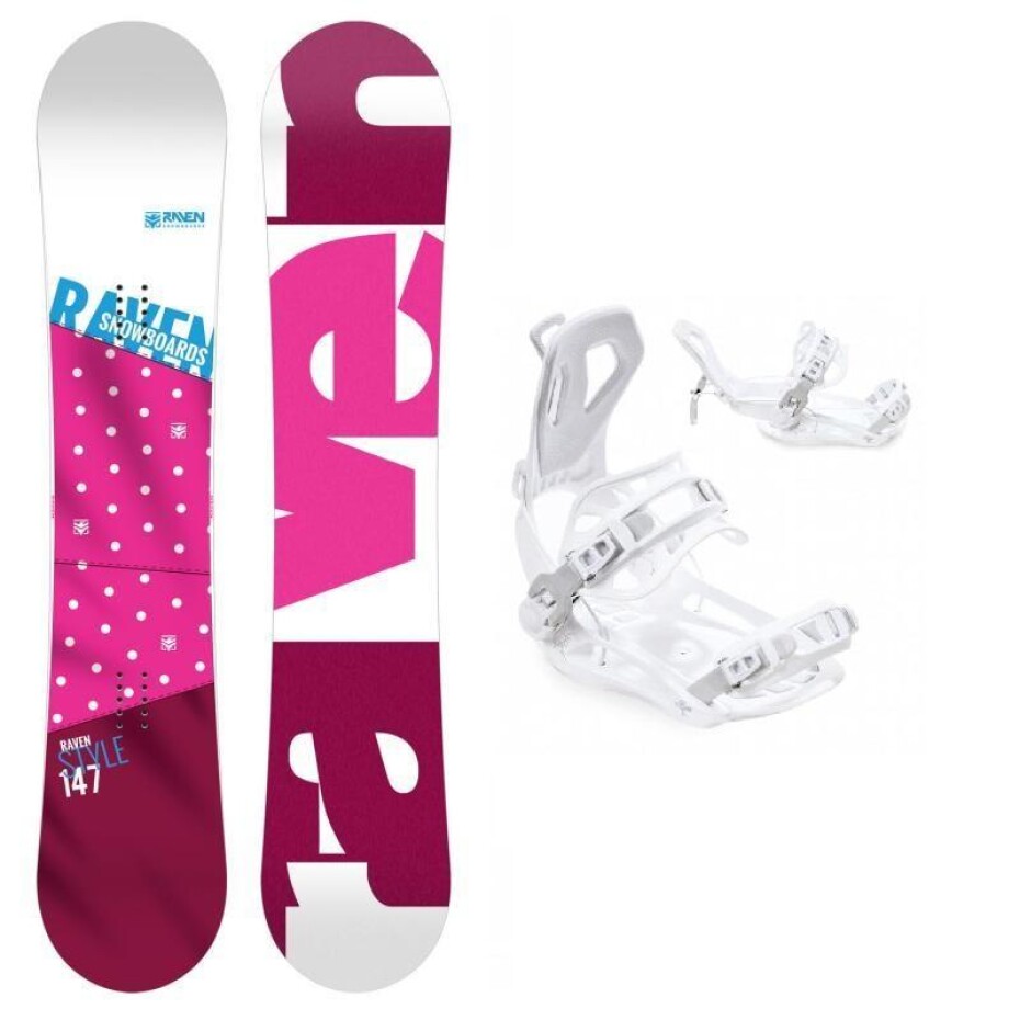Raven Style Pink dámský snowboard + Raven FT360 white vázání - main (0)