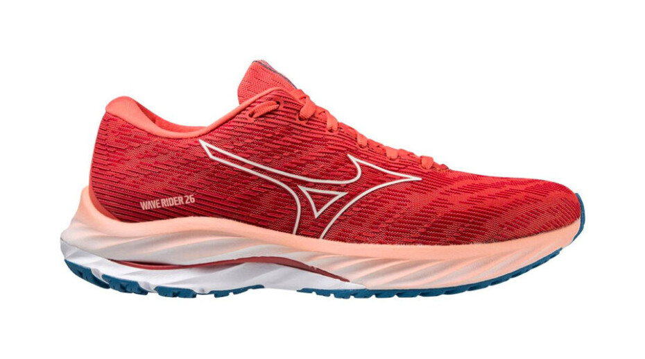 Dámská běžecká obuv Mizuno  Wave Rider 26 Spiced Coral/Vaporous Gray/French Blue  UK 5,5 - main (0)