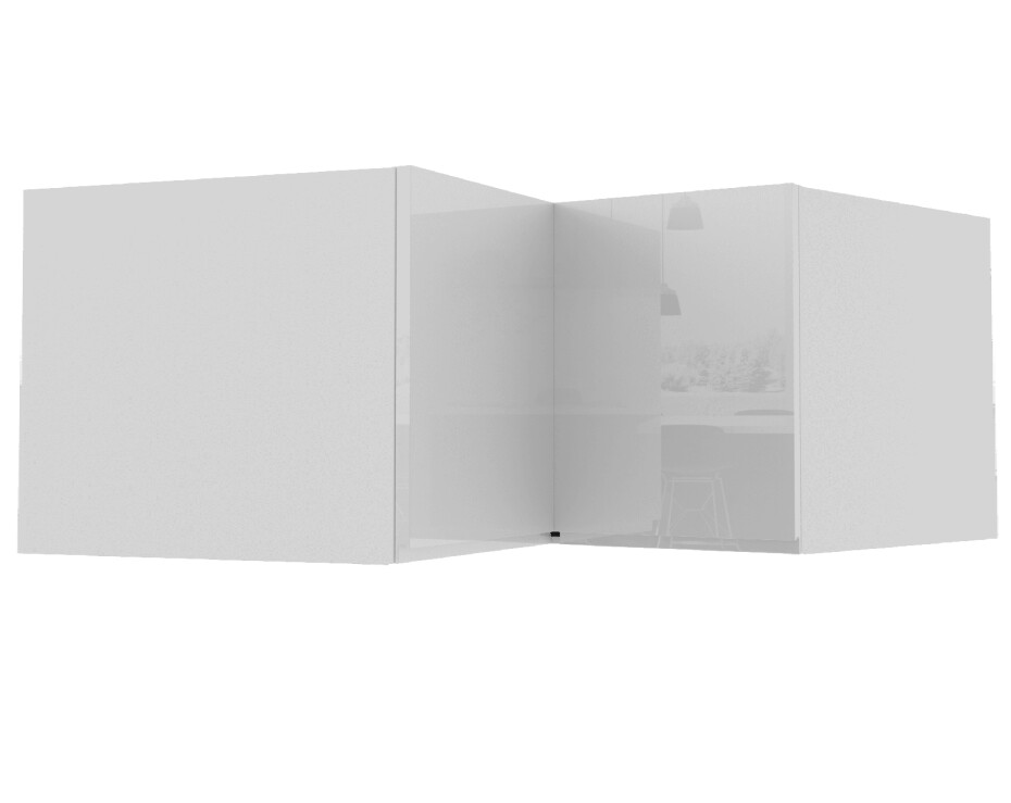 ArtExt Kuchyňská skříňka horní rohová nástavbová FLORENCE lesk | W14 90/36 Barva korpusu: Černá - main (1)
