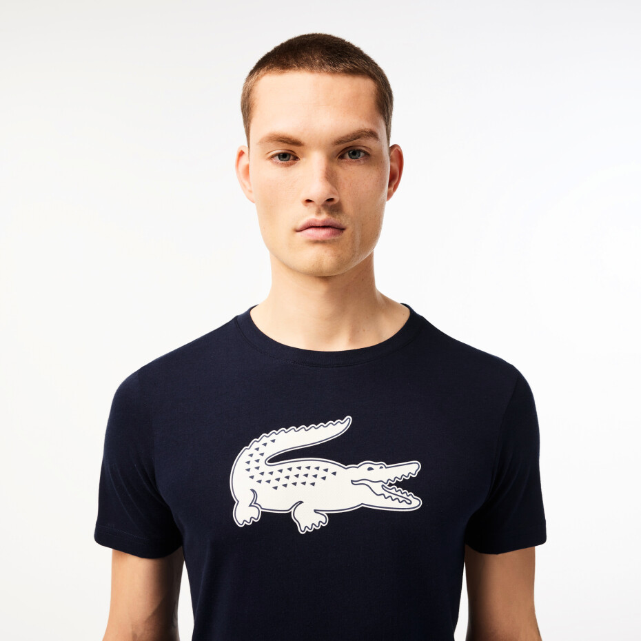 Pánské tričko Lacoste  Big Logo Core Performance T-Shirt Navy Blue/White L - main (1)