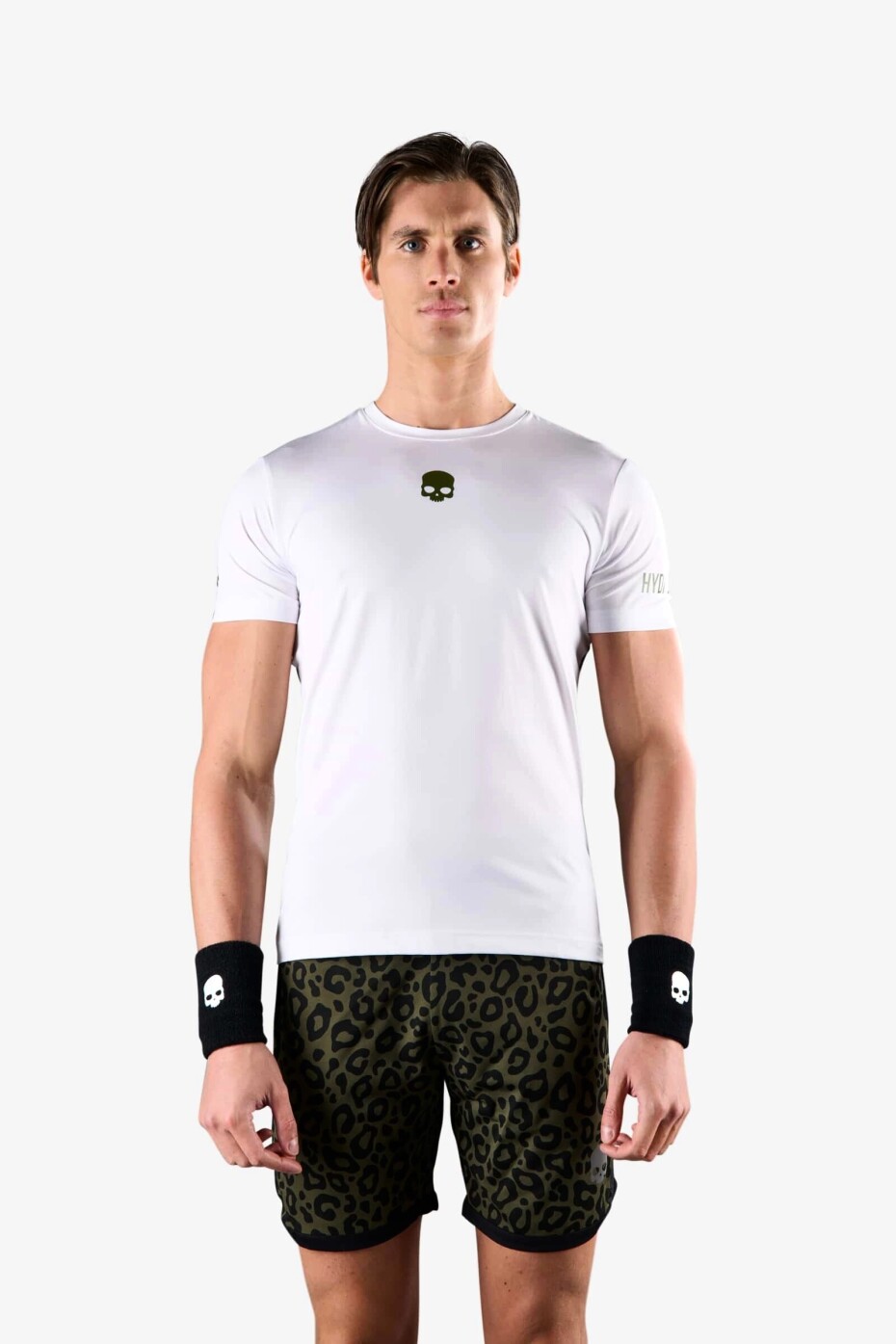 Pánské tričko Hydrogen  Panther Tech Tee White/Military green L - main (0)