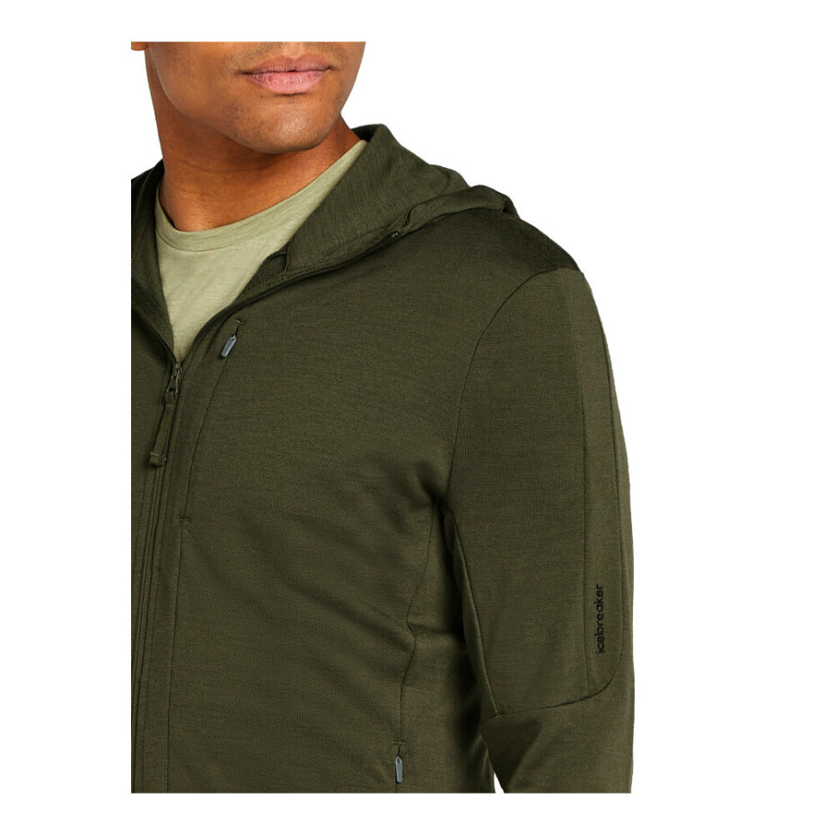 Pánská mikina Icebreaker Merino 260 Quantum IV LS Zip Hoodie Loden S - main (4)