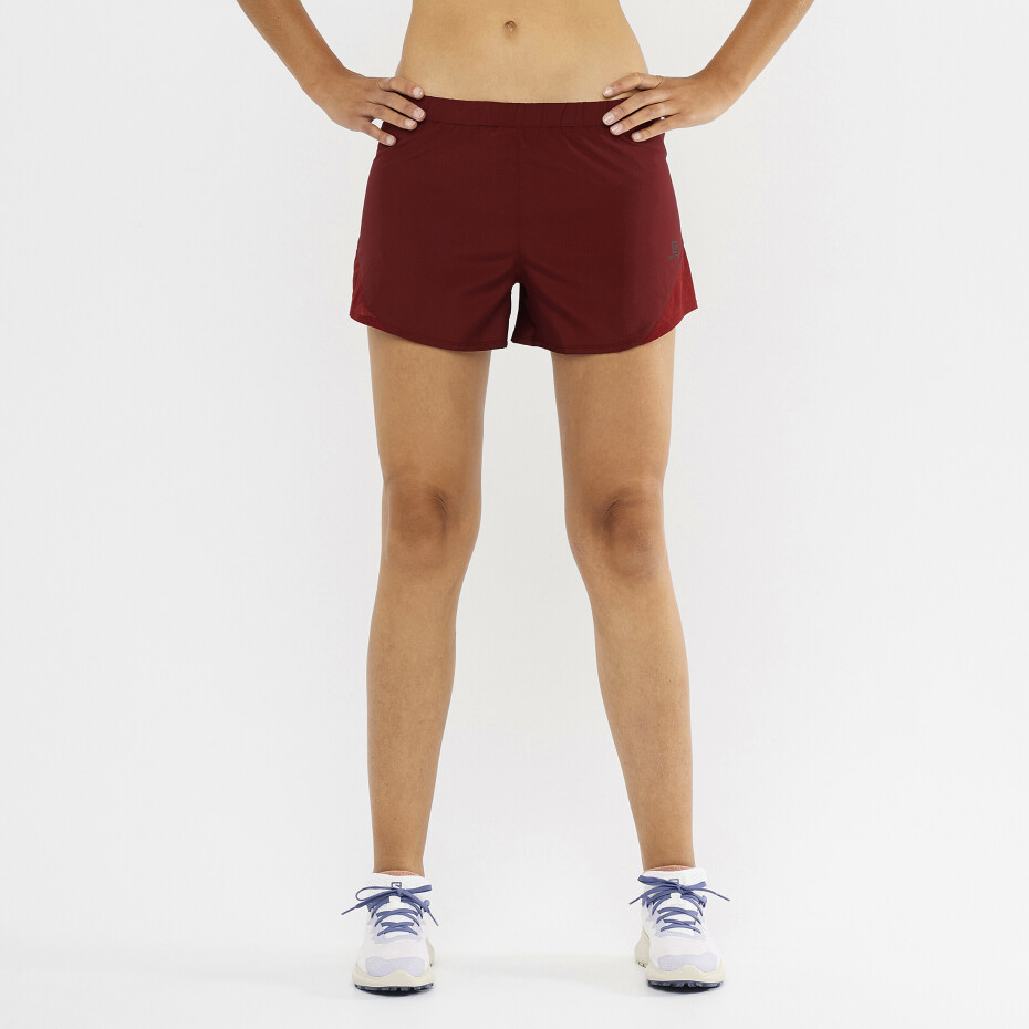 Dámské šortky Salomon Cross Rebel 4" Short Cabernet - main (0)