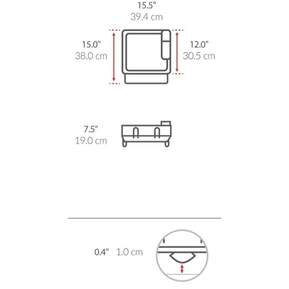 Simplehuman Odkapávač na nádobí Compact, ocel, plast, FPP, černá - main (4)
