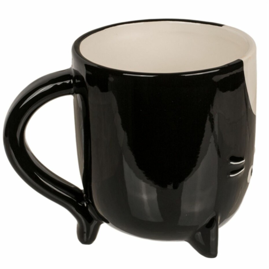 Keramický hrnek Kočka, 540 ml, černá - main (3)