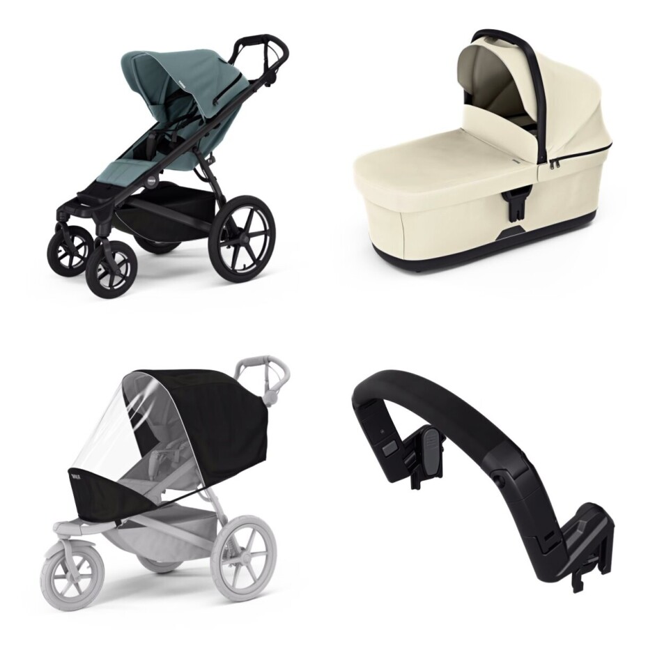 Městský kočárek Thule Urban Glide 4-wheel Mid blue + korbička Soft beige AKČNÍ SET 4V1 - main (0)