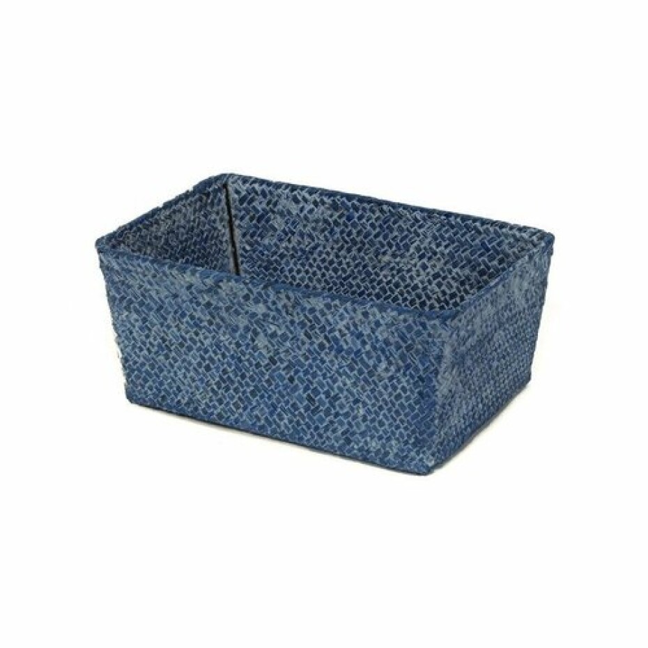 Compactor Úložný košík Compactor KITO - ručně pletený, 30 x 20 x 13 cm, modrý " Jeans" - main (1)
