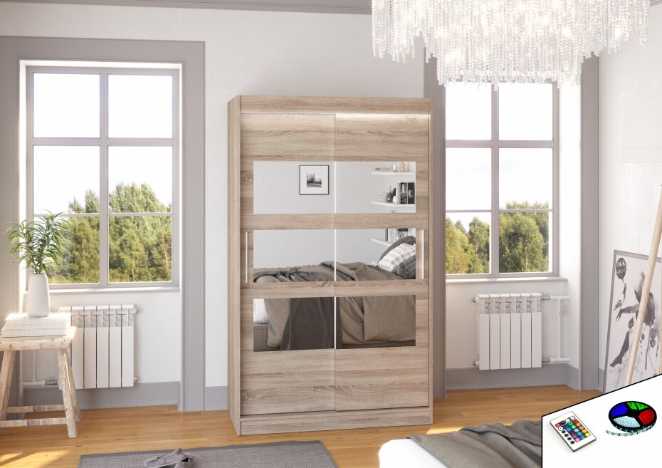 ArtAdrk Šatní skříň KOLORADO | 120 cm Barva: Trufla - main (6)