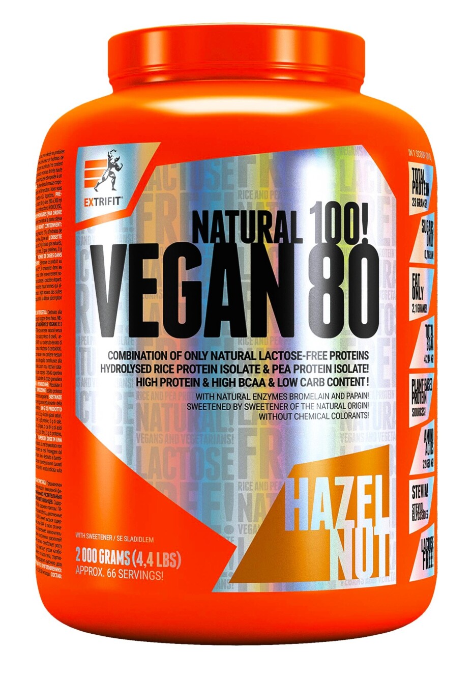 Extrifit Vegan 80 2000 g karamel - main (1)