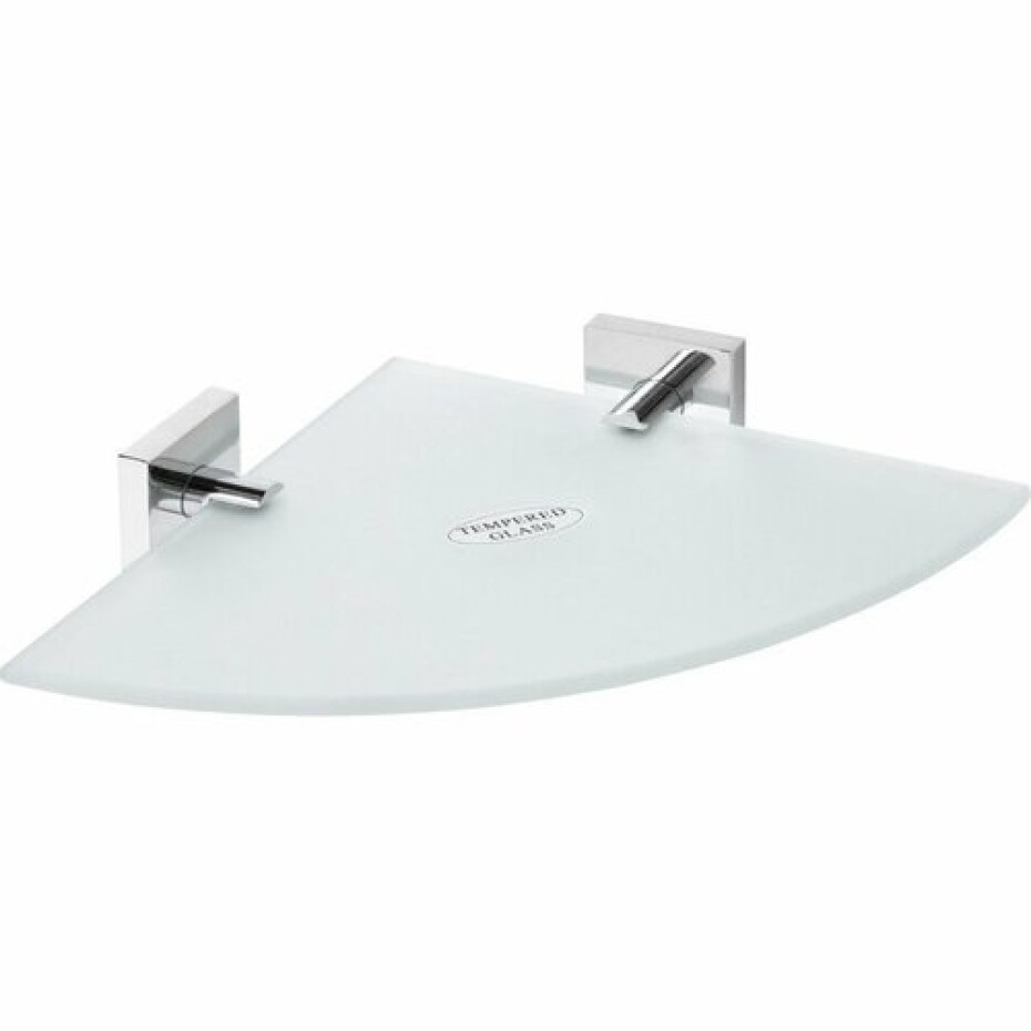 SAPHO XQ604 X-Square polička skleněná rohová 25 x 5,5 x 25 cm, čirá - main (0)