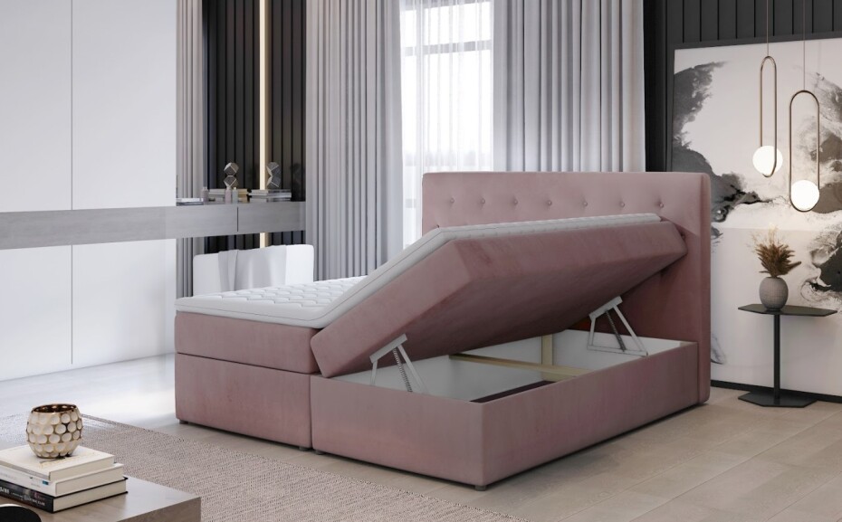 Artelta Manželská postel LOREE Boxspring | 140 x 200 cm Barva: Monolith 37 - main (8)