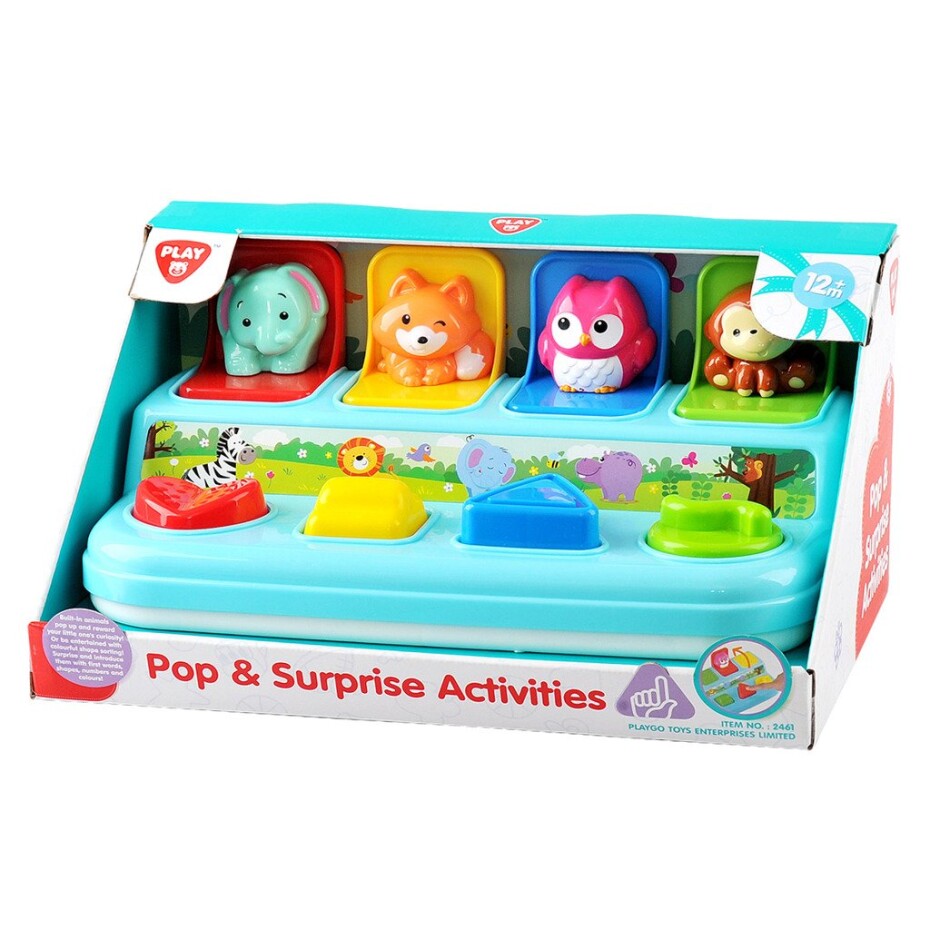 Vkládačka vyskakovací zvířátka plast v krabici 28x14x17cm 12m+ - Sparkys - main (0)