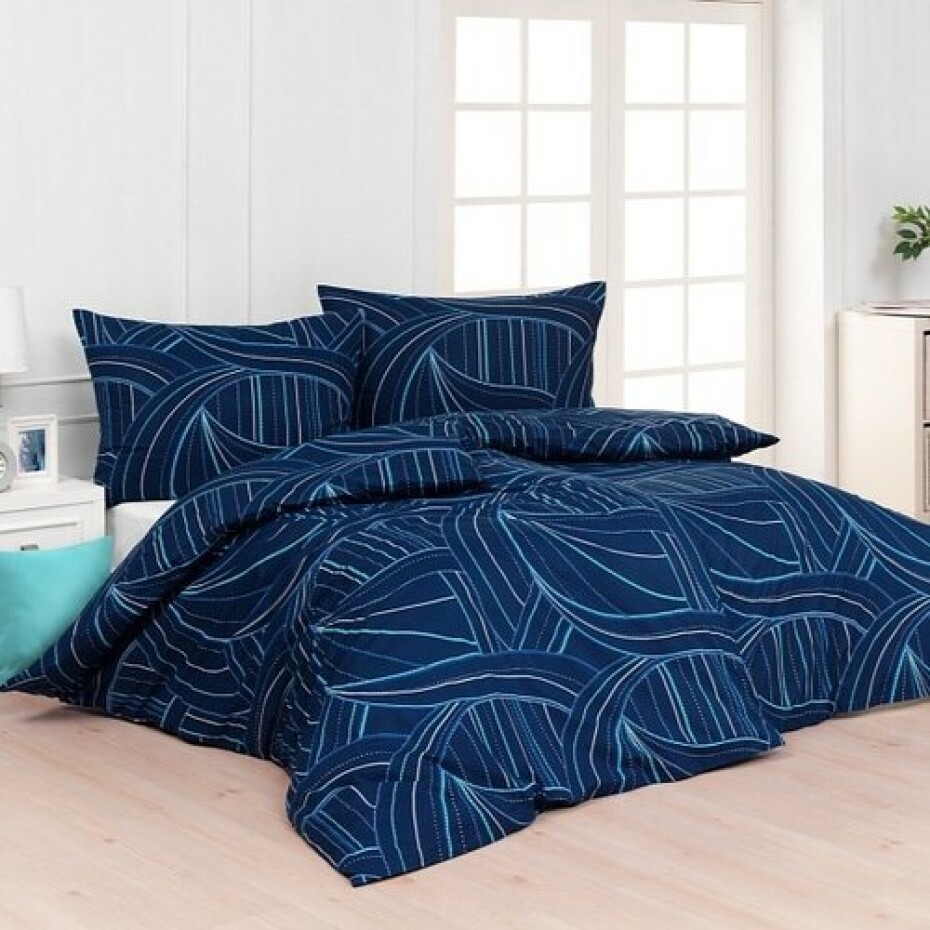 Matějovský Bavlněné povlečení Deluxe Ezio Blue, 140 x 200 cm, 70 x 90 cm - main (0)