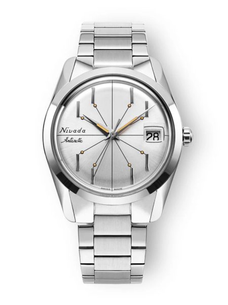 Nivada Grenchen Antarctic Spider Silver 35 mm - Black leather - main (9)