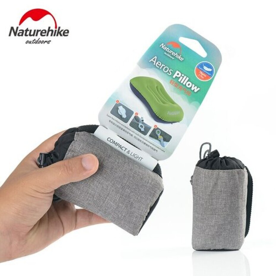 Naturehike Aeros Cestovní nafukovací polštářek, zelená - main (1)