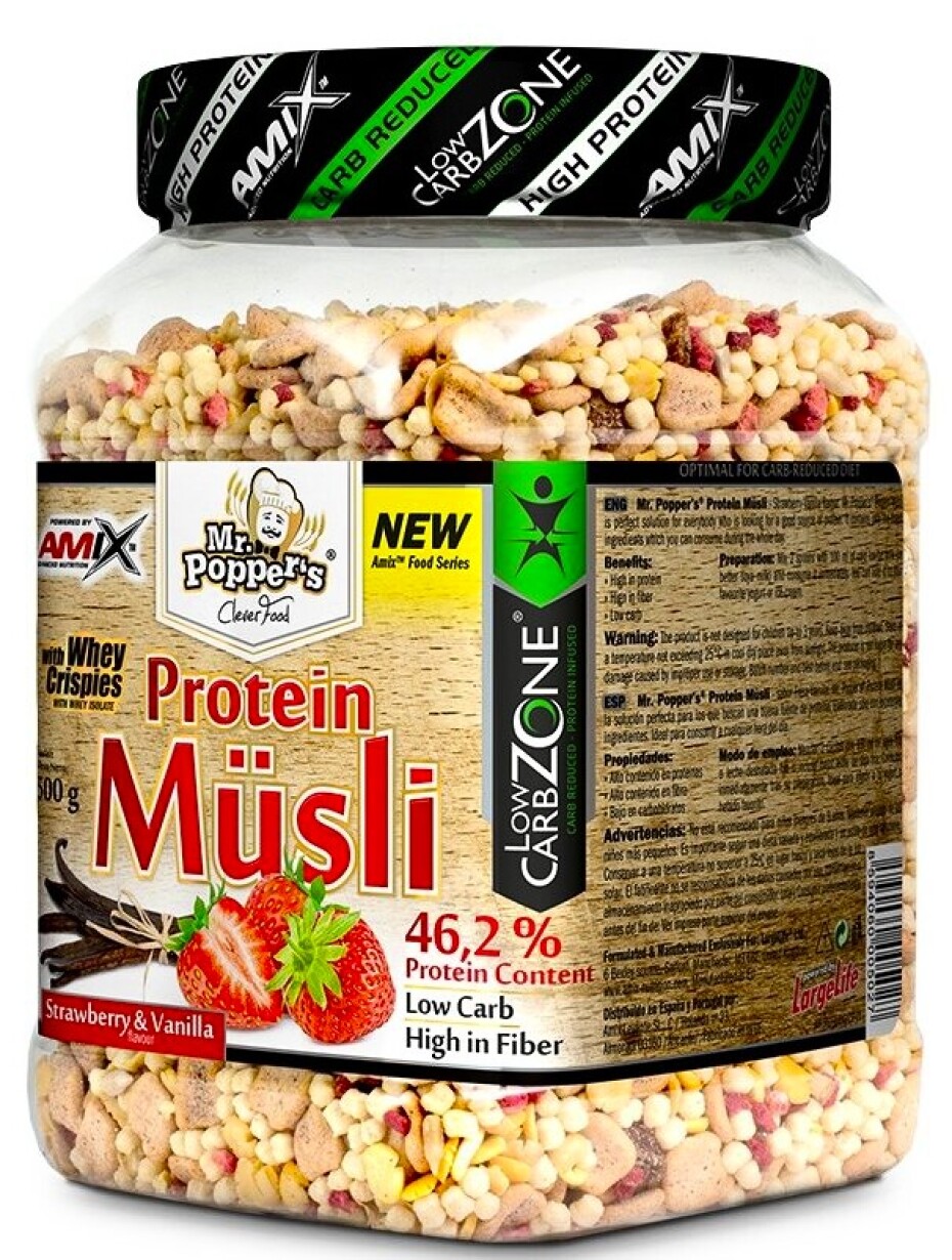 Amix Nutrition Protein Müsli 500 g banán - čokoláda - main (2)