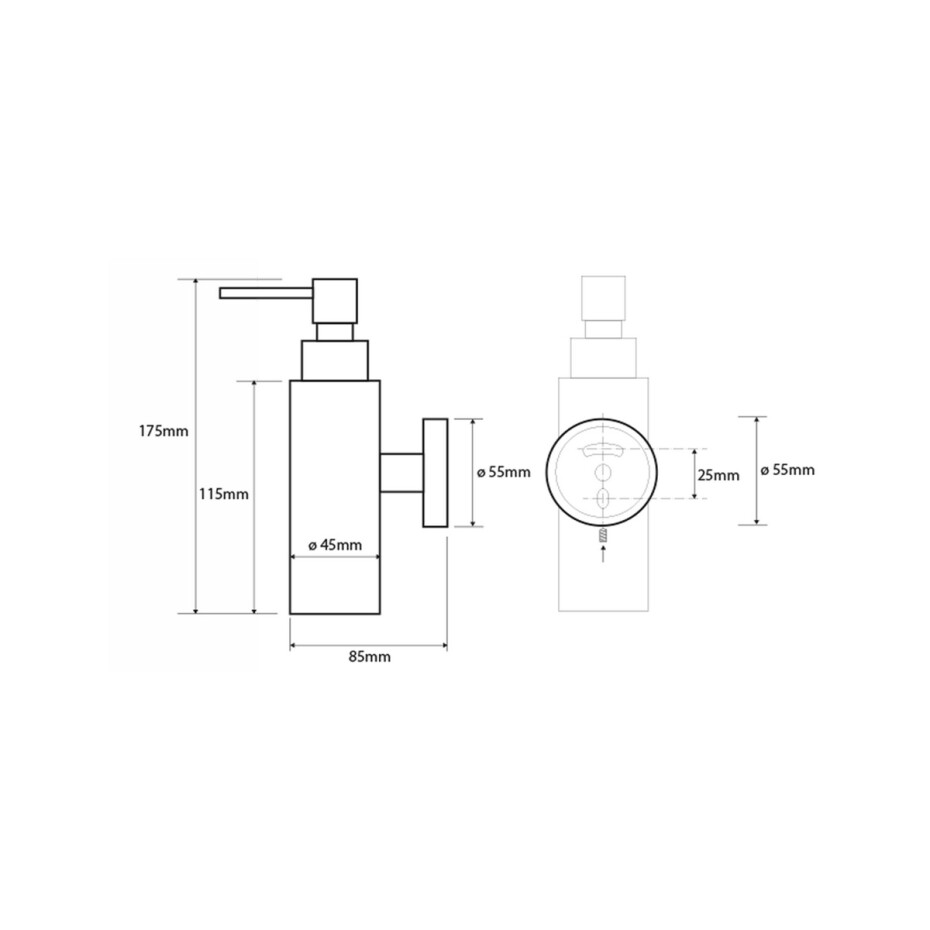 SAPHO XR104 X-Round dávkovač mýdla 150 ml, chrom - main (1)