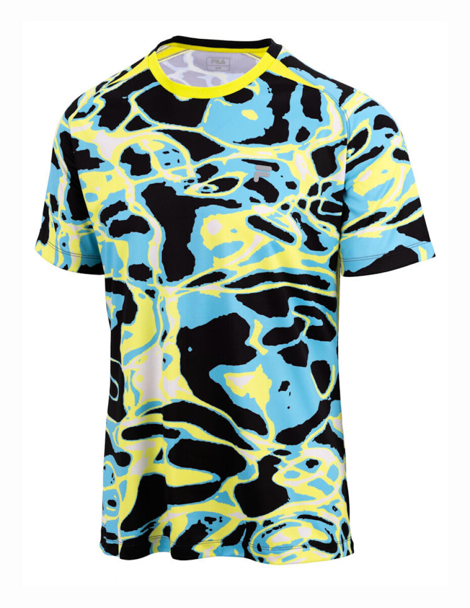 Pánské tričko Fila  T-Shirt Cassian Black/Evening Primrose L - main (0)