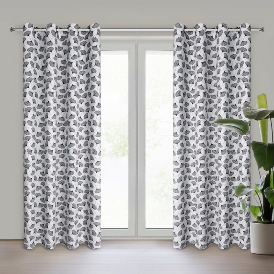 ArtFir Závěs KEMI K | bílá/černá 140 x 250 cm - main (0)