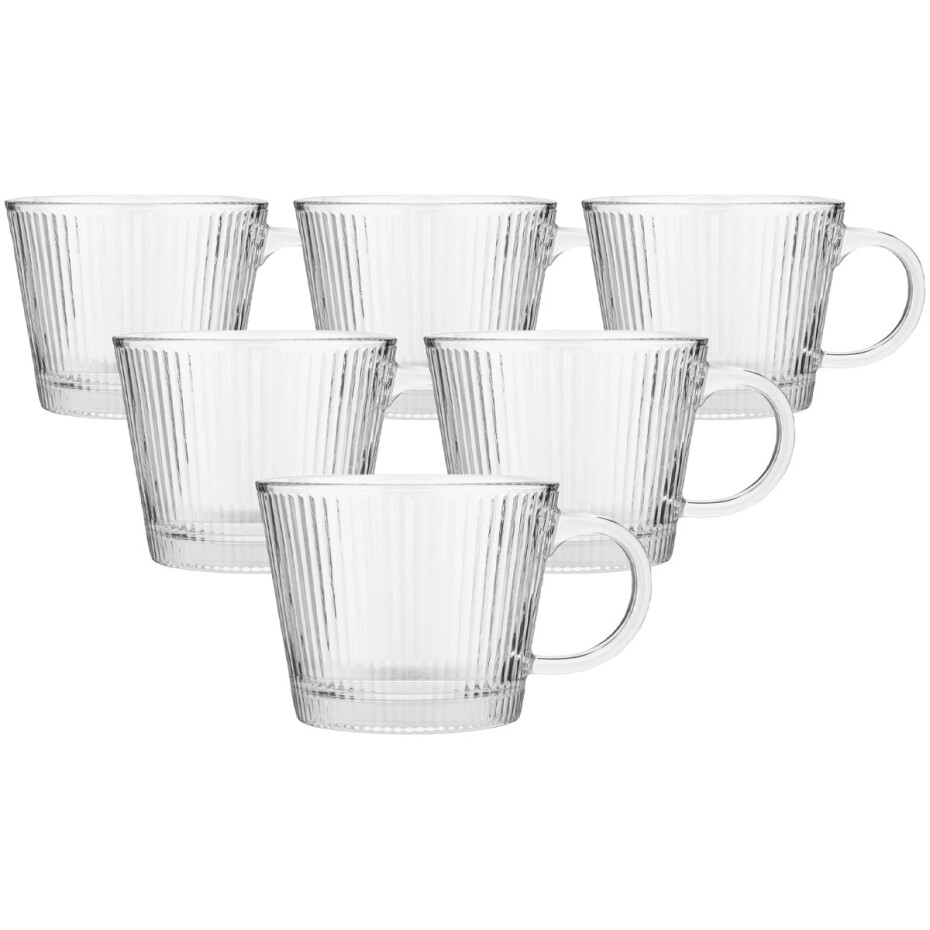 Altom Skleněný hrnek s ouškem Selena, 370 ml, sada 6 ks - main (0)