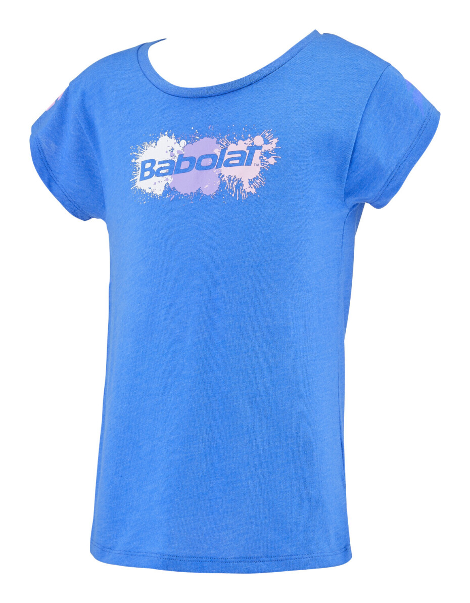 Dívčí tričko Babolat  Exercise Cotton Tee Girl French Blue 6 - 8 let - main (2)
